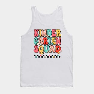 Back To School Kindergarten Squad Retro Groovy Teacher Student Tank Top